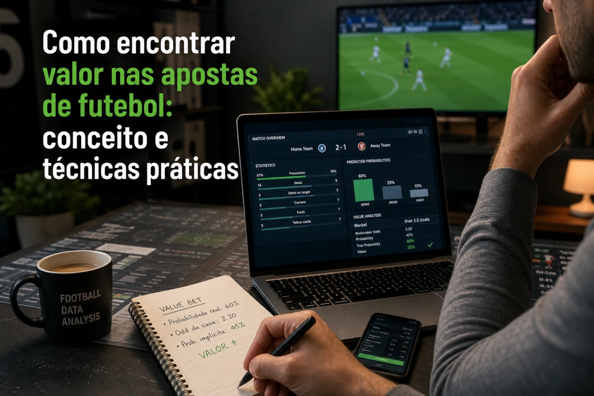 Como encontrar valor nas apostas de futebol: conceito e técnicas práticas