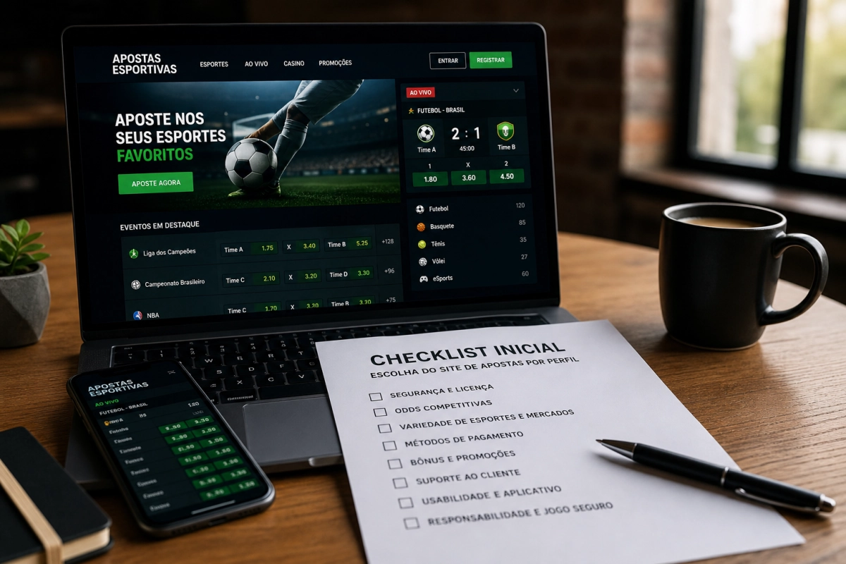 Melhores sites de apostas esportivas por perfil de apostador: critérios e checklist inicial